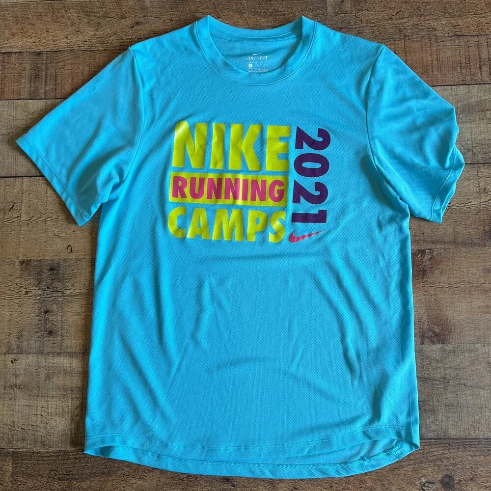 Nike Running Camp 2021 Turquoise T-Shirt Active Athletic Track Summer